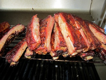 smoked barbecued pork ribs