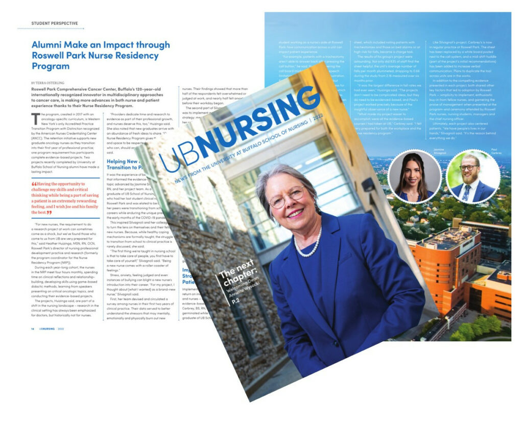 UBNursing Magazine -  Alumni Excel in a Nurse Residency Program